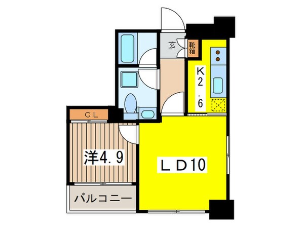 パ－クキュ－ブ八丁堀の物件間取画像